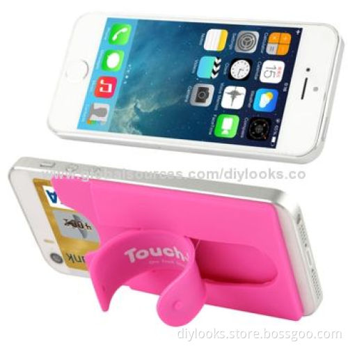 Silicone Material Smart Wallet Silicone Card Phone Holder for iPhone 6/iPhone 5/5C/5S